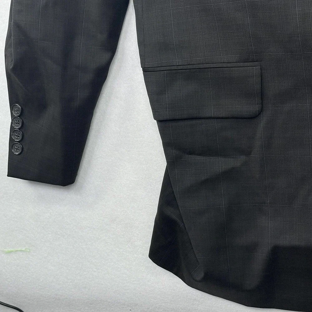 Jack Victor Sport‎ Coat Mens 46R Gray Super 100s Wool Suit Jacket